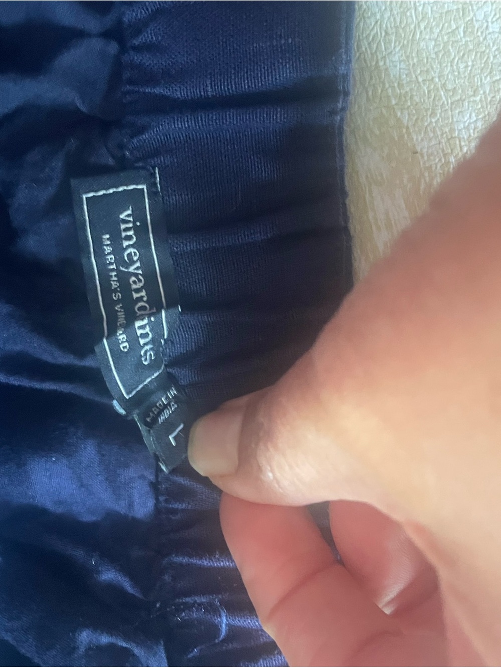 Vineyard Vines Navy Elastic-Waist Shorts